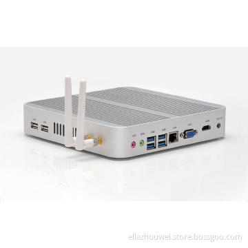 2G Ram 8G mSata SSD Linux Mini PC Windows, Intel Core i5, 6USB,HDMI,VGA,RJ-45,Intel i5 core 4200U, Silver Aluminum